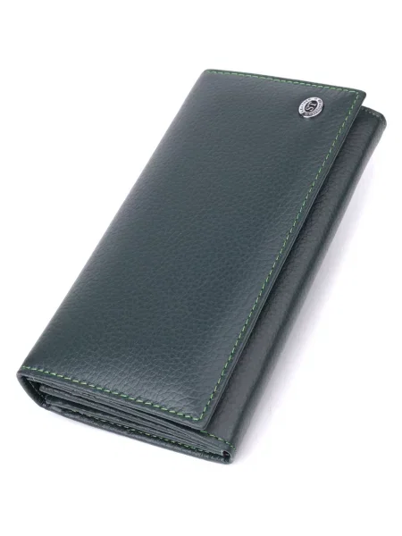 ST Leather Accessories Гаманець Шкіра зелений