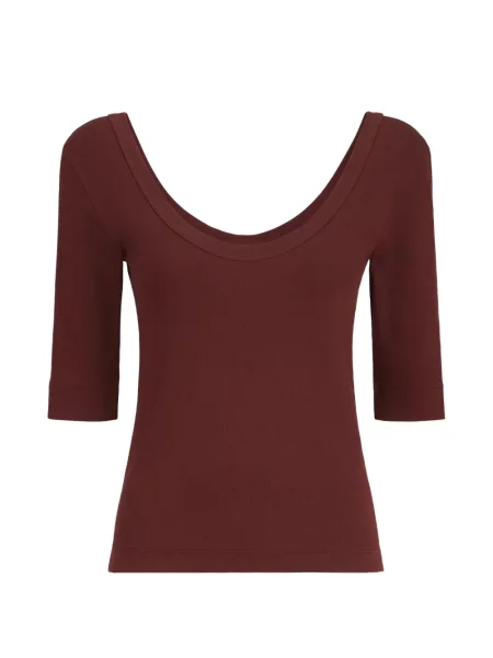 Tricou Brunello Cucinelli din jerseu roșu