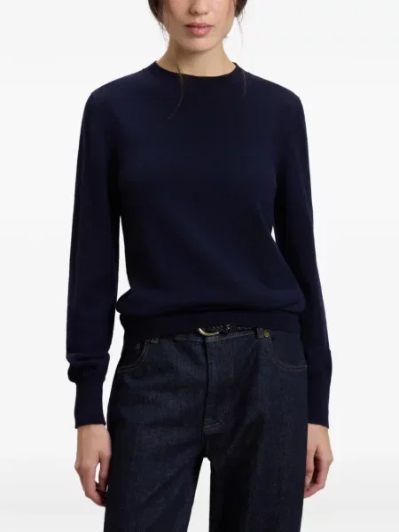 Pulover Woolrich cu decolteu rotund albastru