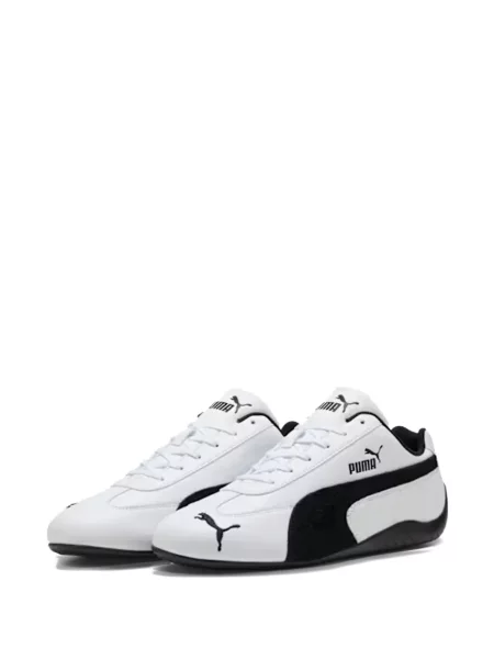 Sneakerși Puma cu șireturi din piele alb