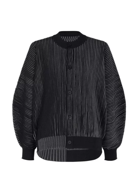 Cardigan Homme Plisse Issey Miyake tricotate negru