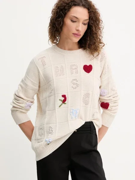 Twinset pulover de lână bej