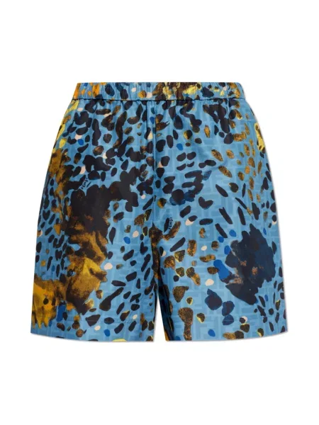 Szorty Fendi z nadrukiem niebieskie