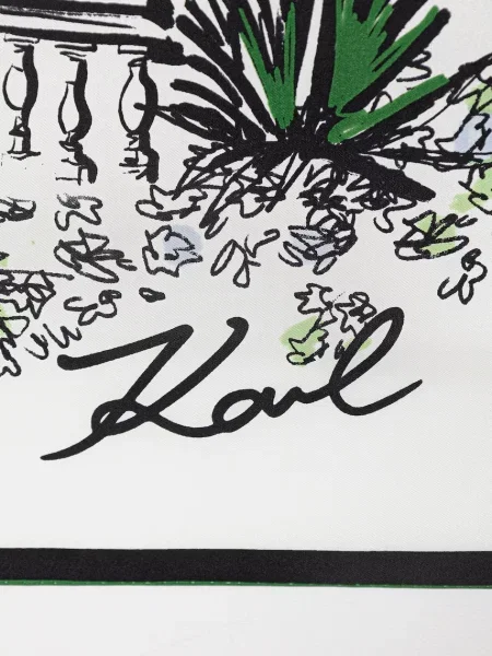 Karl Lagerfeld хустка на шию шовкова K/SIGNATURE