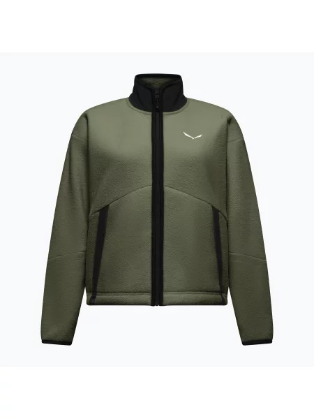 Bluză fleece pentru femei Salewa Fanes Full Zip Faded Green verde