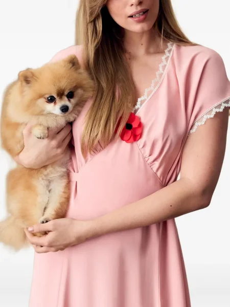 Rochie midi Sleeper până la genunchi de costum roz