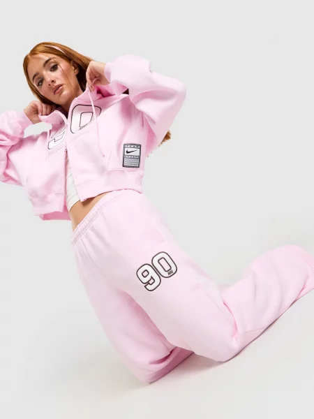 Nike Spodnie Studio Flc Mr Wl Si różowe