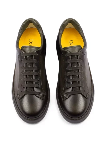 Fűzős bőr sneaker Doucal's zöld