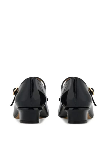 Pantofi cu toc Ferragamo cu funde negru