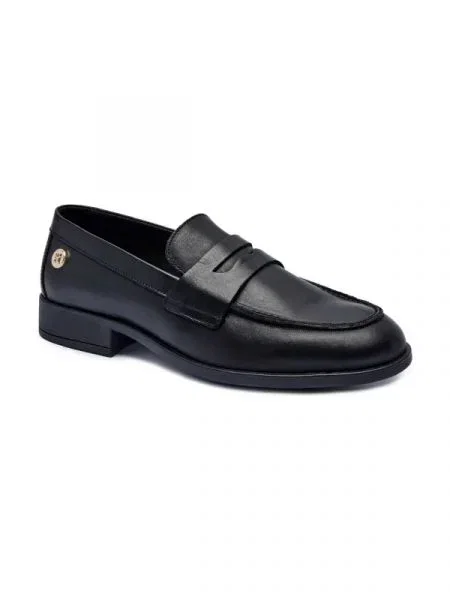 Tommy Hilfiger De piele pantofi loafer negru