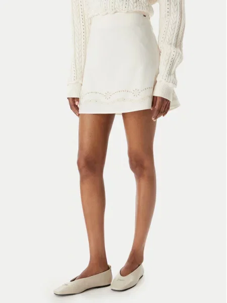 Tommy Jeans Fustă mini alb