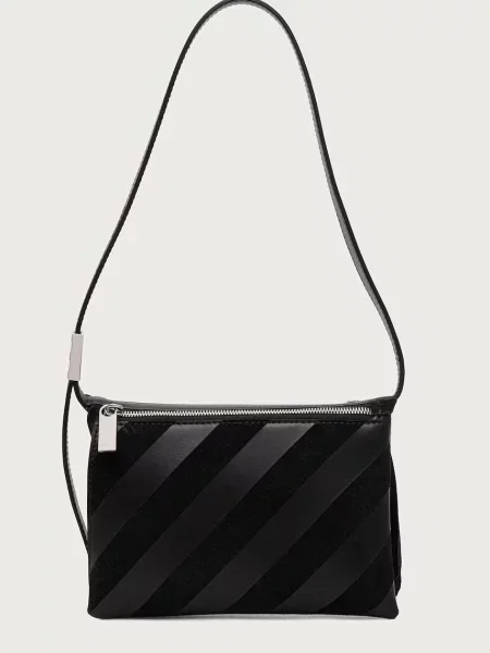 Geantă shopper Off-white din piele alb