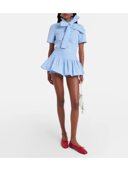 Top Shushu/tong cu funde albastru