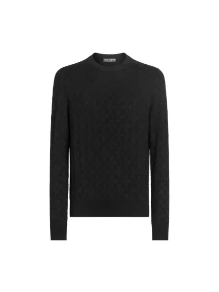 Dzianinowy sweter Dolce And Gabbana czarny