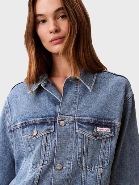 Класична джинсова куртка Calvin Klein Jeans блакитна