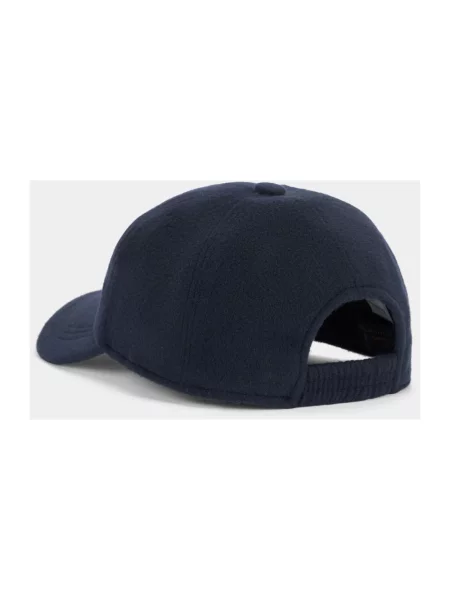 Czapka z daszkiem Brooks Brothers z kaszmiru z logo niebieska