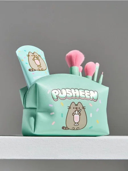Косметичка з принтом Pusheen The Cat блідо-зелений зелена