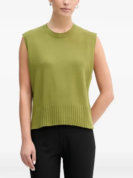 Pulover Benetton fără mâneci verde