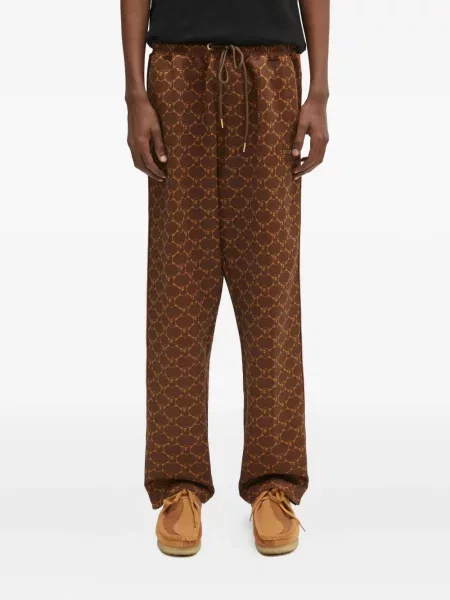 Pantaloni A Bathing Ape® cu dungi cu imagine maro
