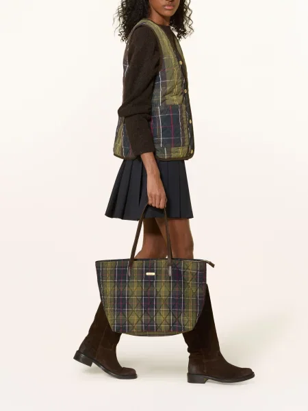 Barbour Torba Na Zakupy Wetherham Z Woreczkiem gruen żółta