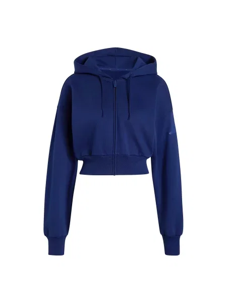 Hanorac cu glugă Adidas Sportswear din fleece cu glugă albastru