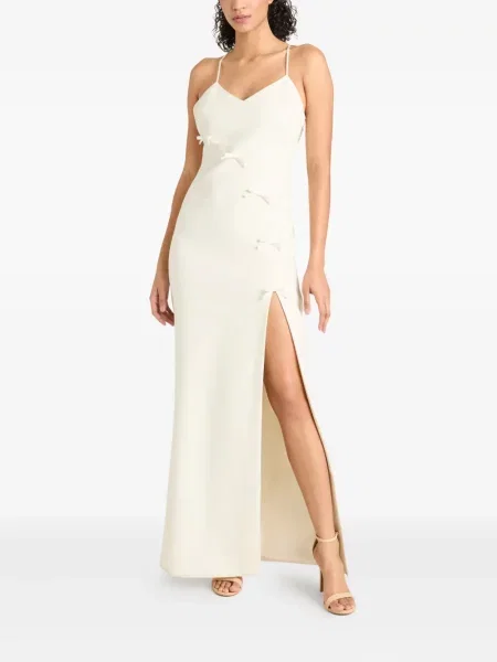 Rochie maxi Cinq A Sept cu funde de costum