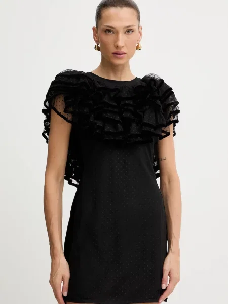 Twinset rochie din mătase negru