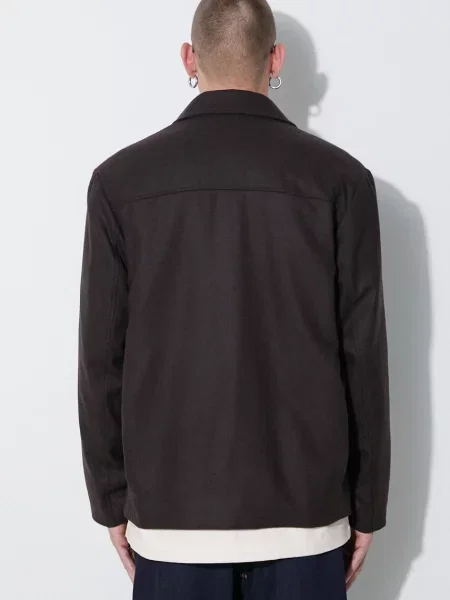 A.P.C. geacă de lână de tranziție maro