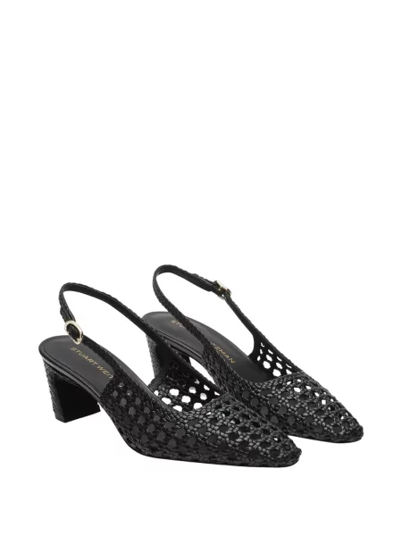 Pantofi cu toc Stuart Weitzman slingback negru