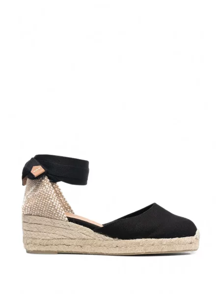 Espadrile Castaner cu pană negru