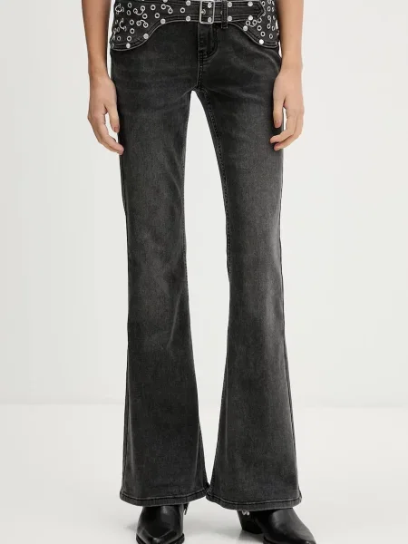 The Ragged Priest jeansy high waist szare