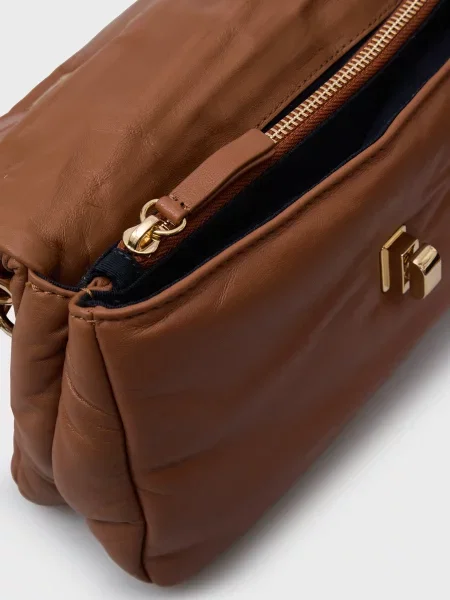 Шкіряна сумка Tommy Hilfiger коричнева