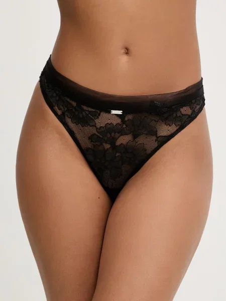 Calvin Klein Underwear tanga krajkové černé