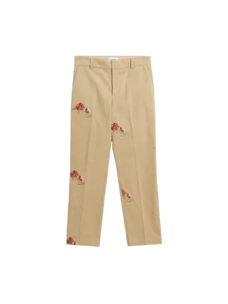 Haftowane spodnie Soulland beżowe