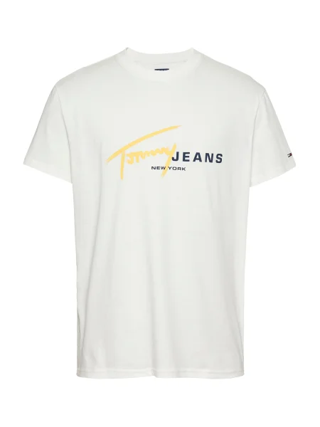 Tommy Jeans Tricou Signature Dna alb
