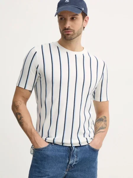 Тениска Lindbergh с десен бяло