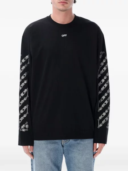 Lung tricou Off-white alb
