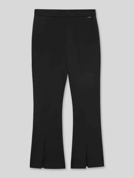 Spodnie garniturowe o kroju regular fit z dodatkiem Calvin Klein Womenswear czarne