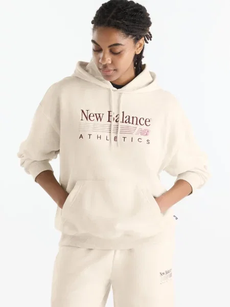 Махрове худі New Balance бежеве