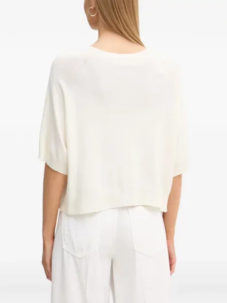 Tricou Vicolo tricotate alb