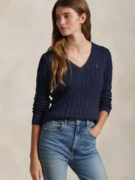 Polo Ralph Lauren pulover bombažen modra