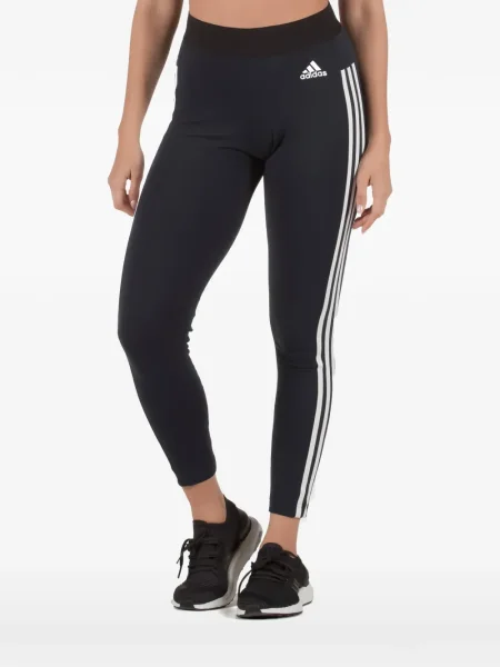 Pantaloni Adidas din fleece cu dungi albastru