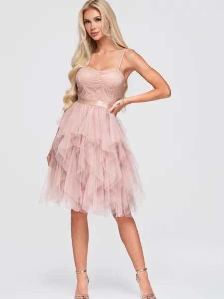 Rochie de cocktail Edoti din dantelă