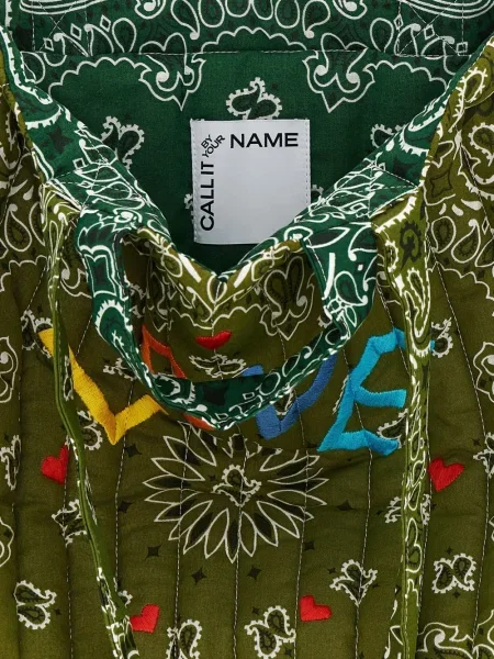 Matlasat geantă shopper Call It By Your Name verde