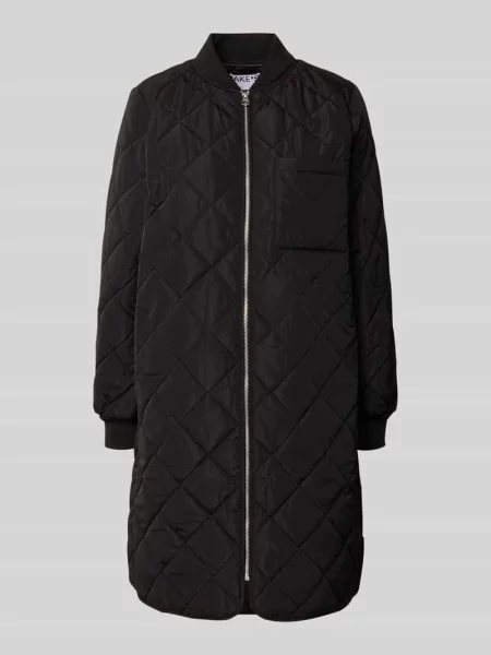 Płaszcz pikowany o kroju regular fit ze stójką Jake*s Casual czarny