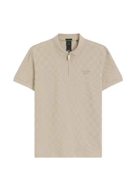 Tricou polo Boss în carouri