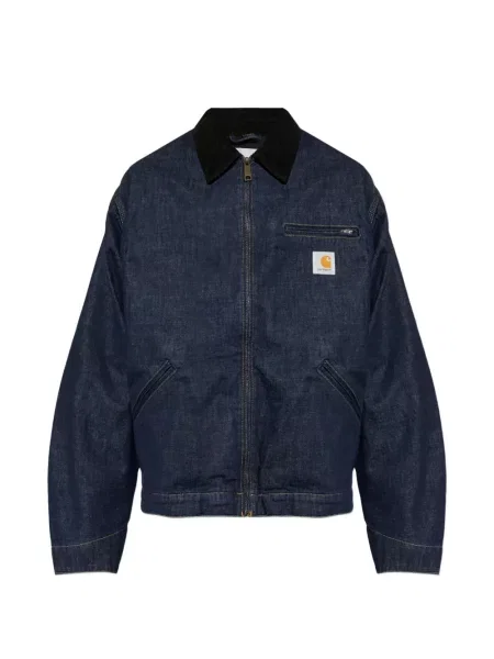 Gulerat geacă Carhartt Wip de catifea cord albastru