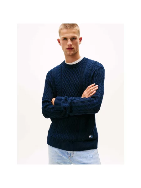 Tommy Jeans Pulover Bleumarin albastru