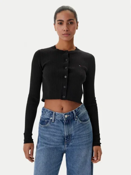 Tommy Jeans Cardigan negru