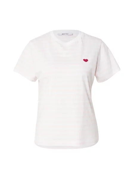 ABOUT YOU Tricou Ruth roz alb